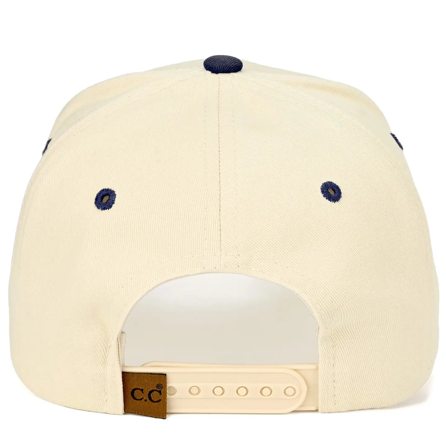 C.C Mommin Letter Two Tone Trucker Cap-Navy