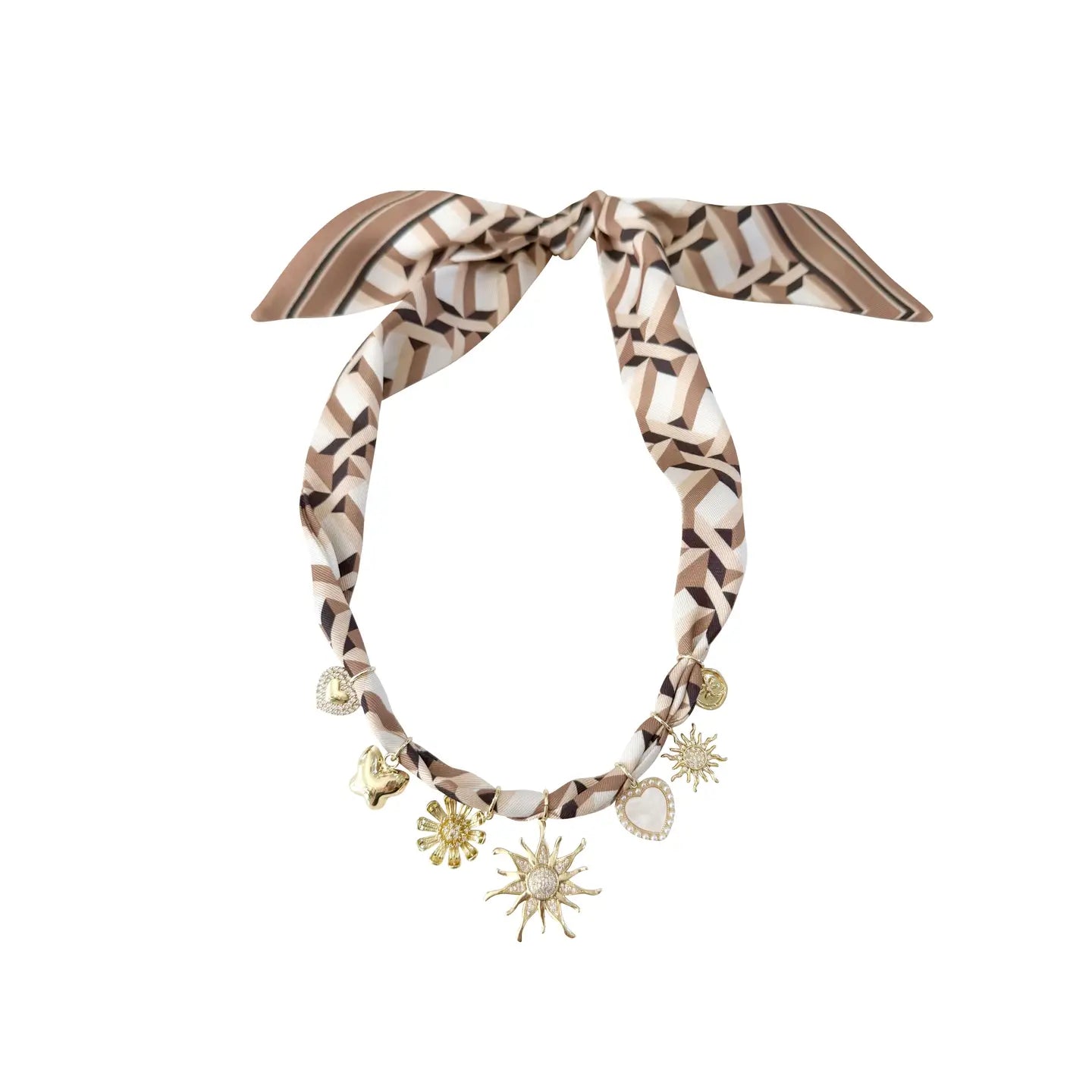 Gemelli Blythe Multi Charm Scarf Necklace