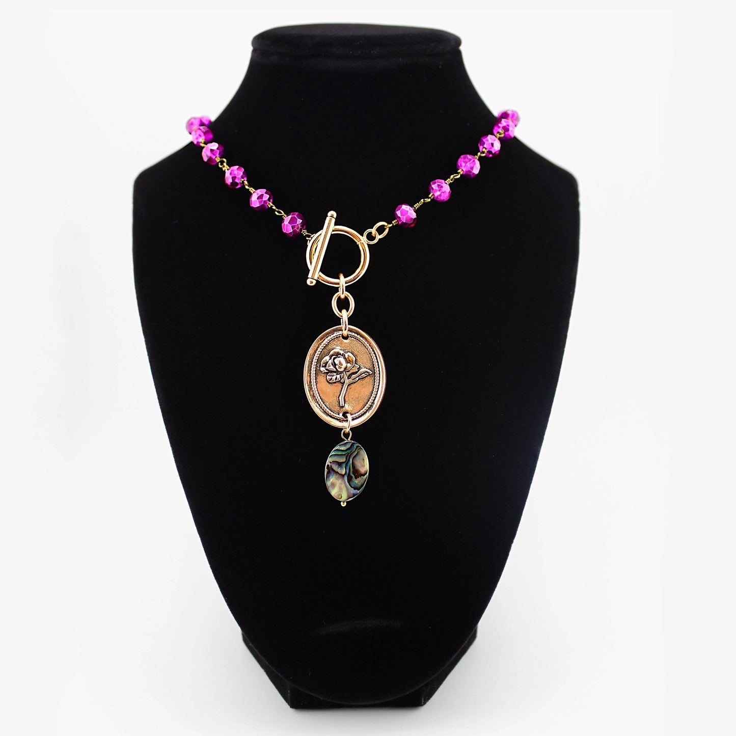 "One of A Kind" Rose Choker Necklace-Gold