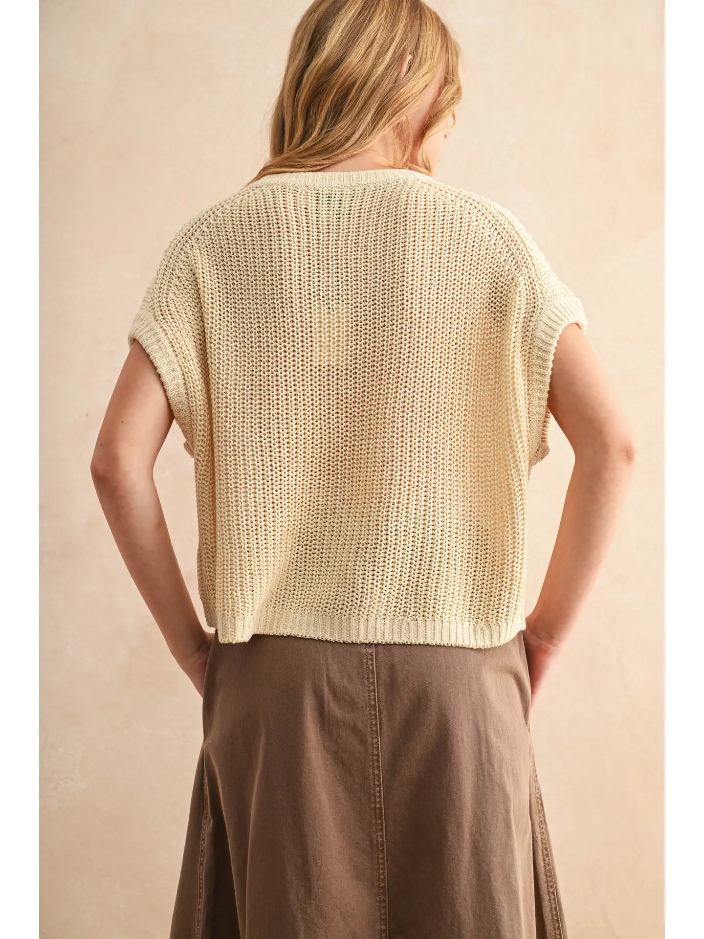 Marla Dolman Sleeve Knitted Top-Black