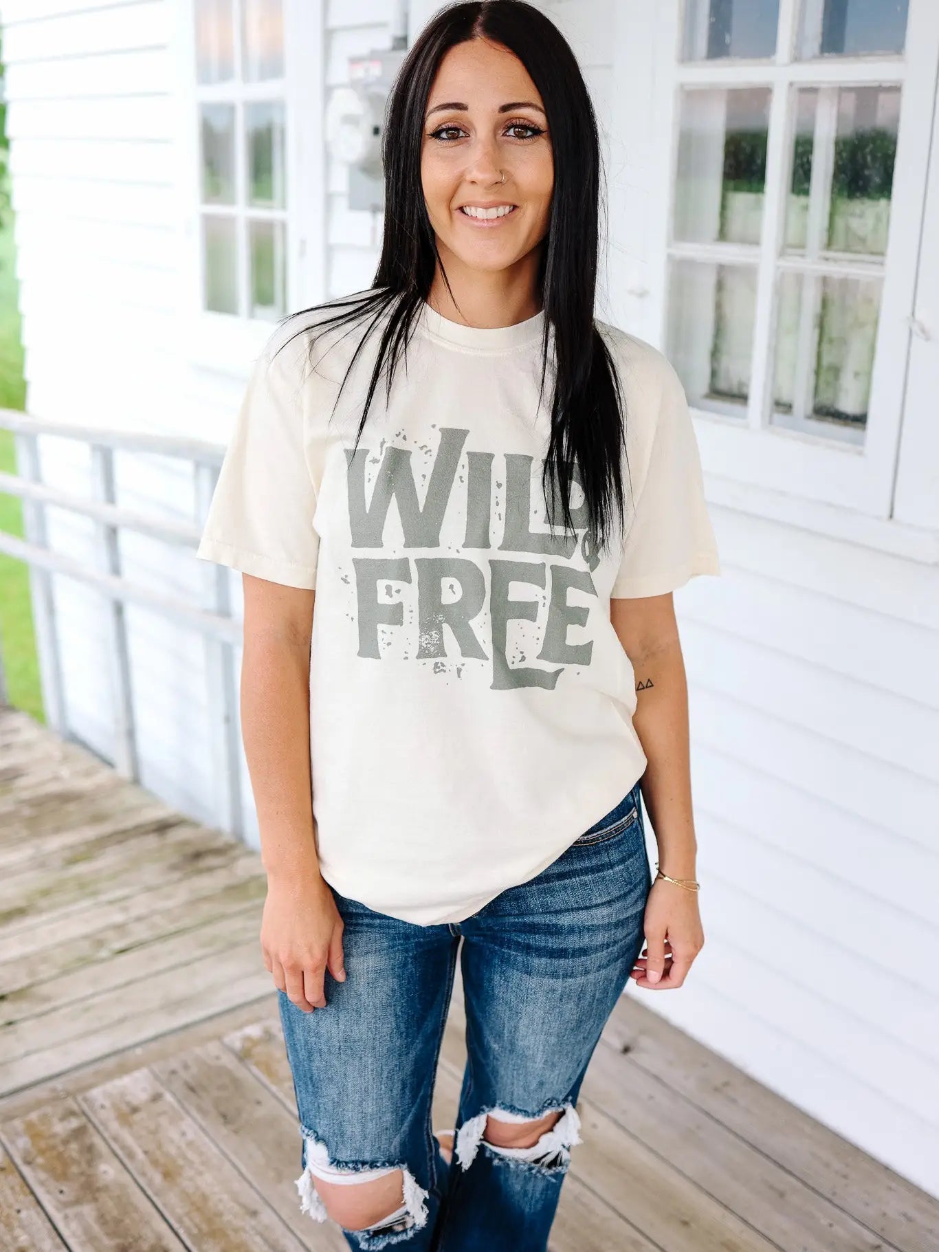 Wild & Free Graphic Tee - Ivory