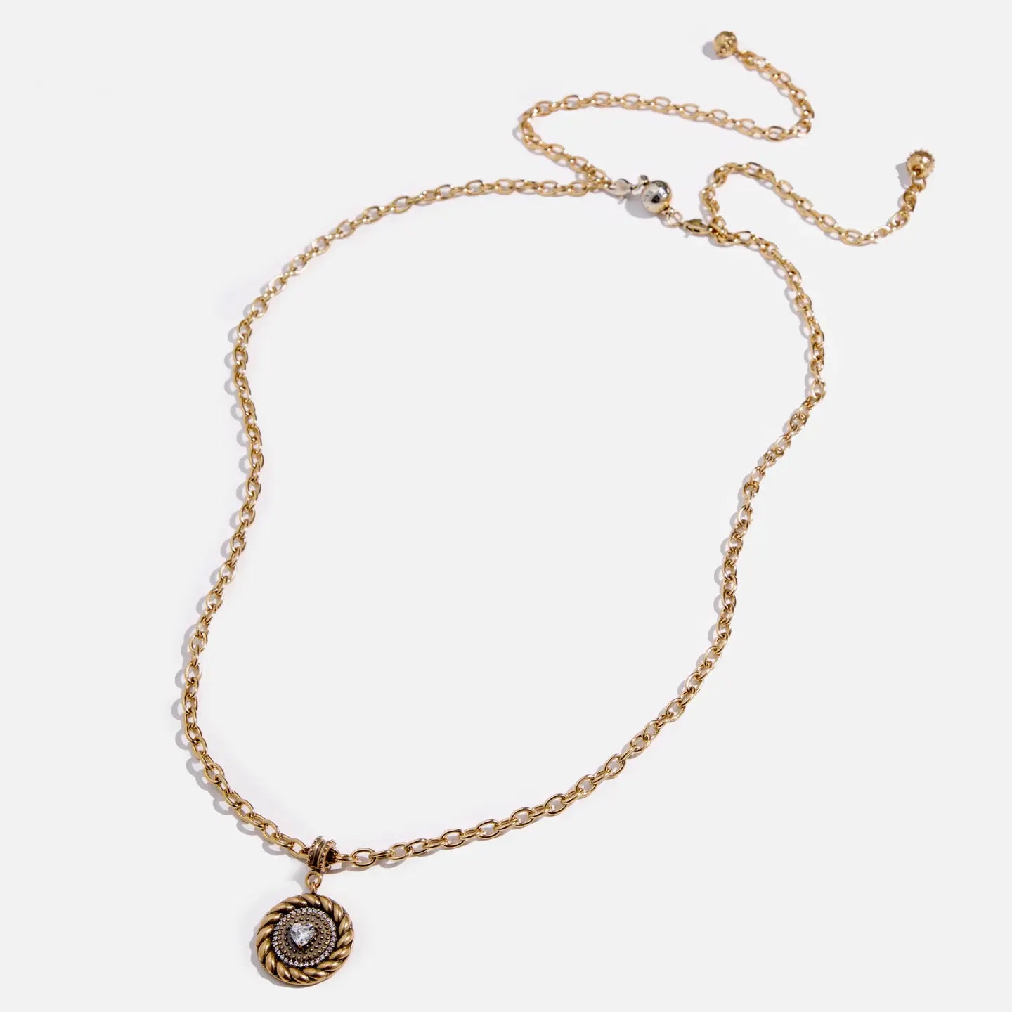 Mother's Mantra Adjustable Chain Necklace-Antique Gold
