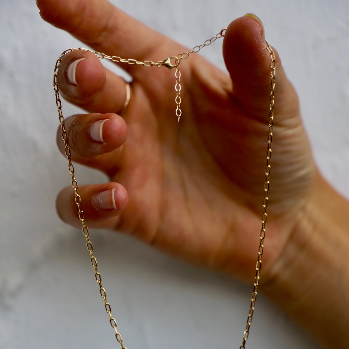 Miniature Paperclip Chain-Gold