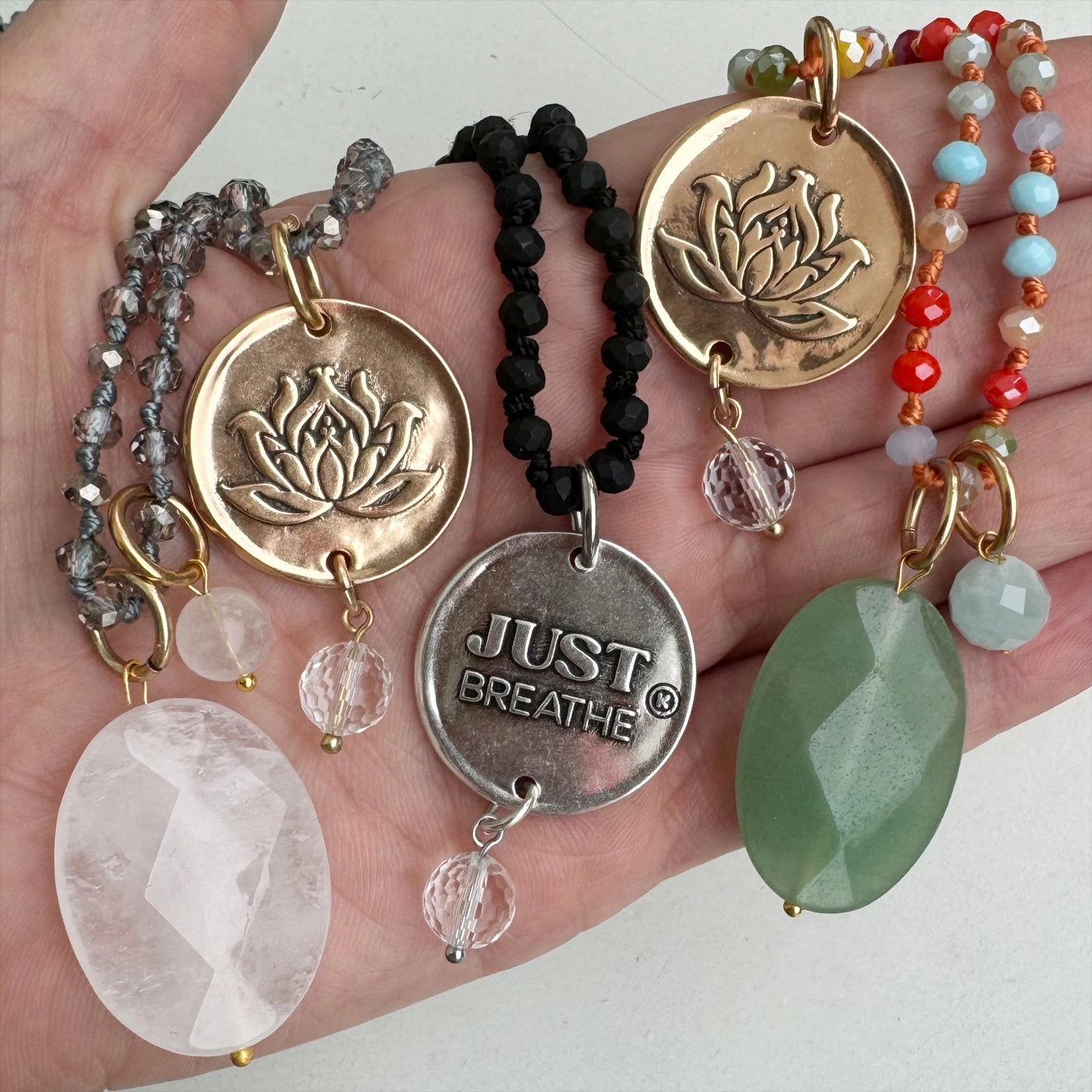 "Just Breathe" Layering Bundle Gold/ Multicolor Beads