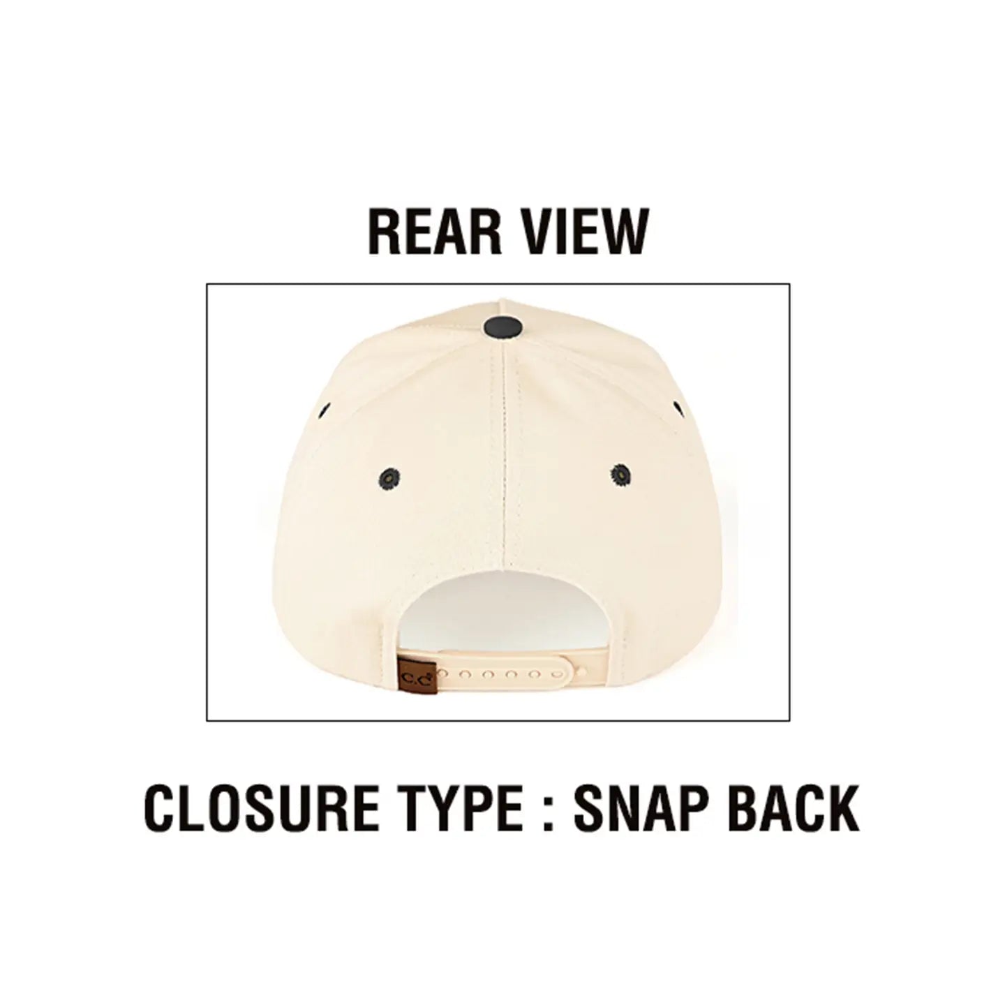 C.C Rowdy Letter Embroidered Two Tone Trucker Cap
