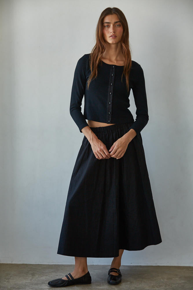 Sweet Emma Cardigan Top-Black