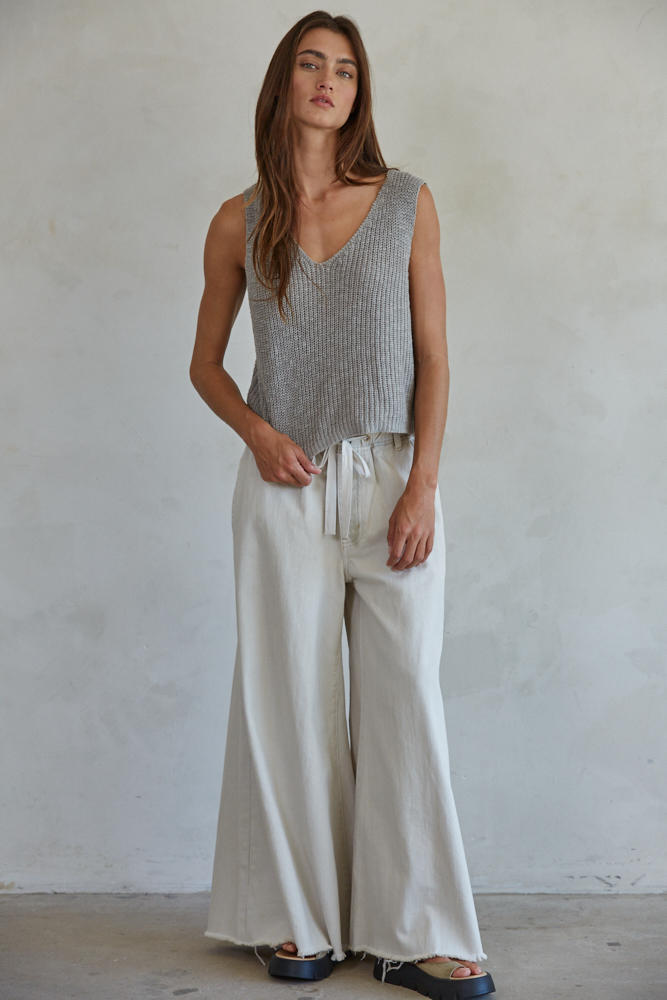 Allende Vest Top-Heather Gray