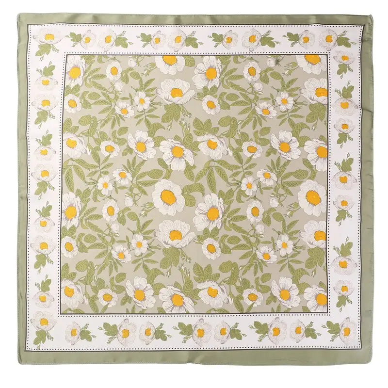 Spring Meadow Daisy Silky Feel Banada Scarf