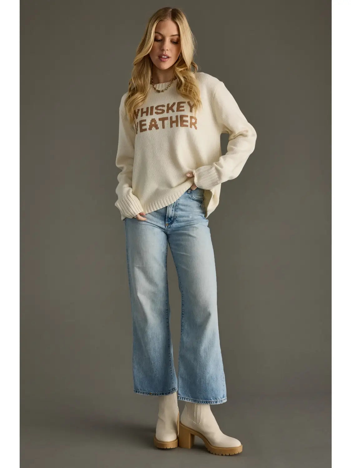 Ivory Whiskey Weather Sweater