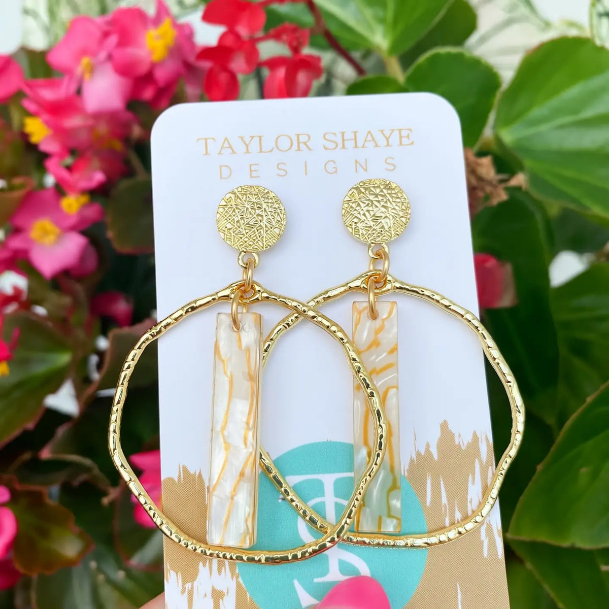 Taylor Shaye Carrie Stick Hoops-Round
