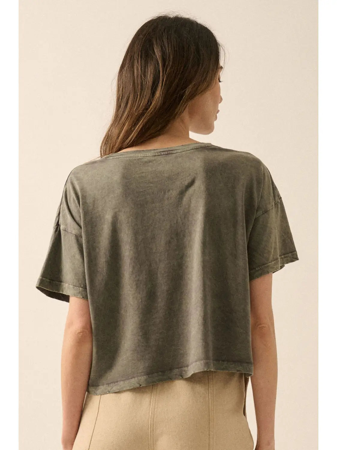Summer Stampede Distress Cropped Graphic Tee