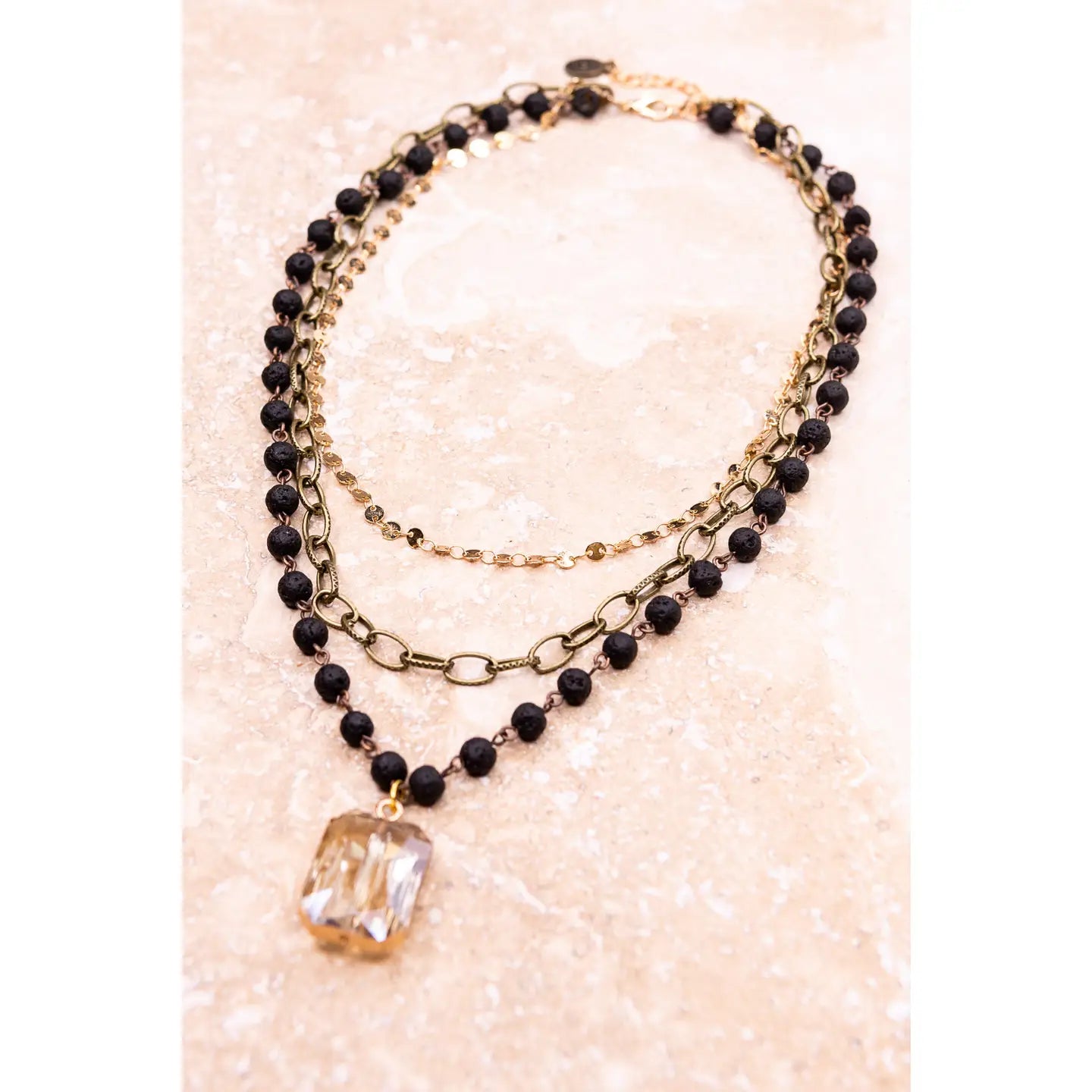 Hannah Necklace in Tri-Color