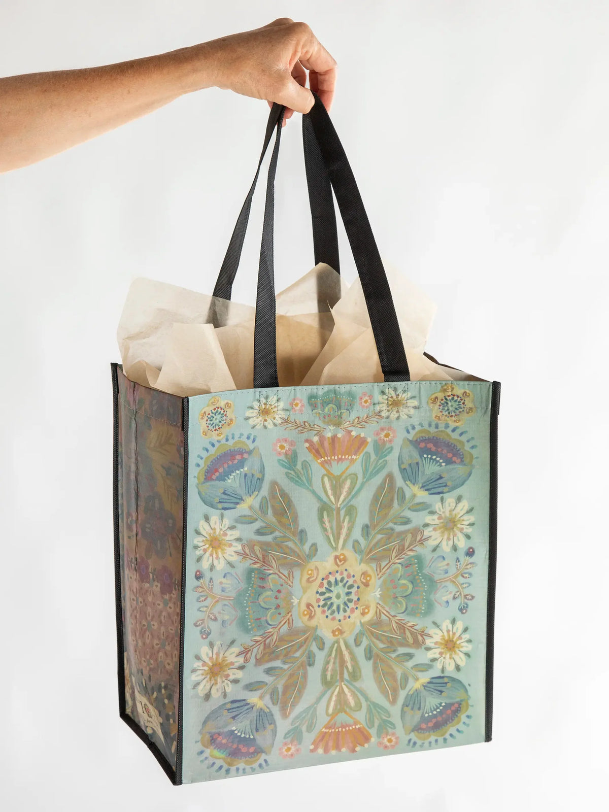 XL Happy Bag- Mandala Folk Garden