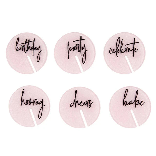 Acrylic Drink Markers - Birthday