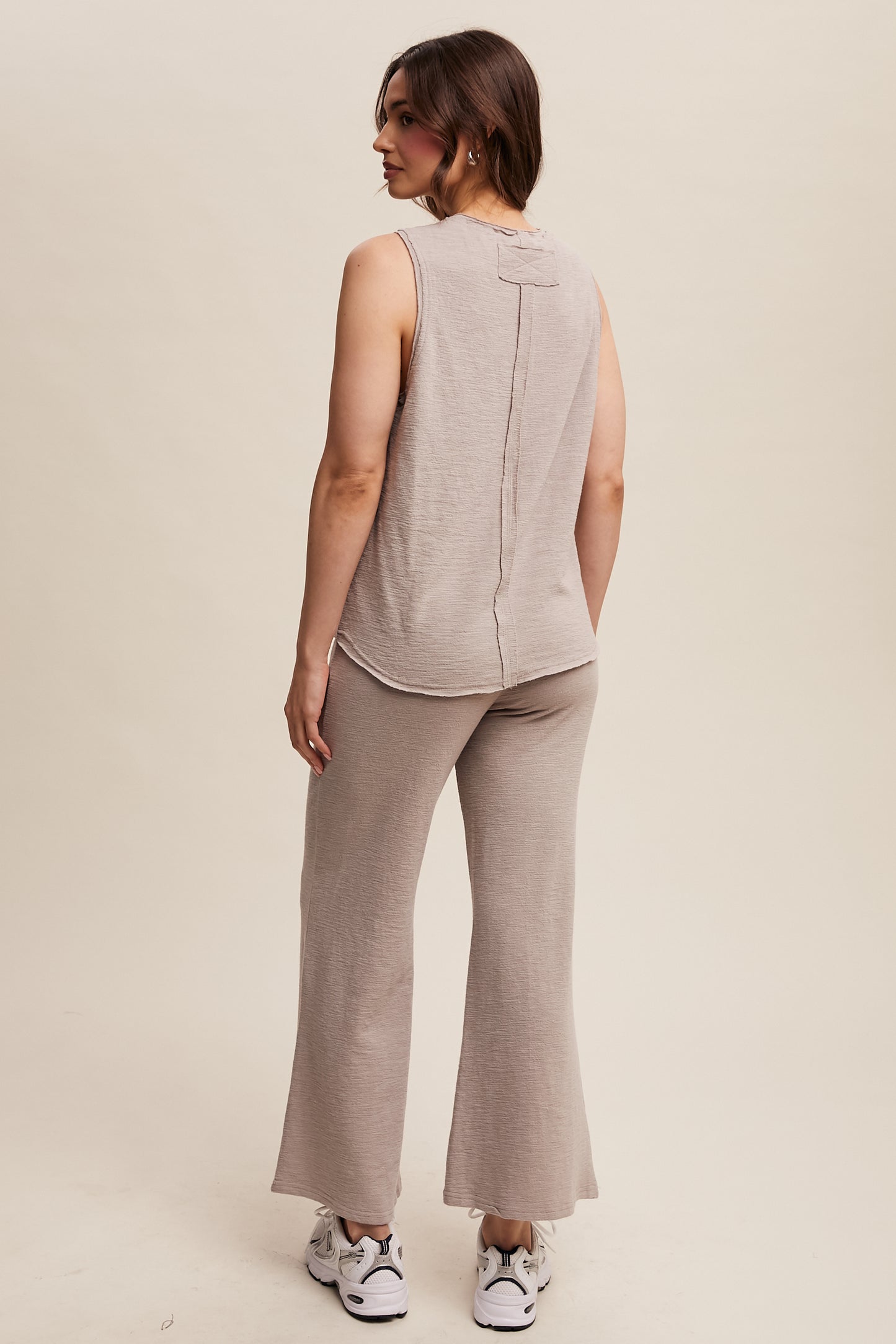 Kira Soft Knit Tank and Sweatpant Set-Ash