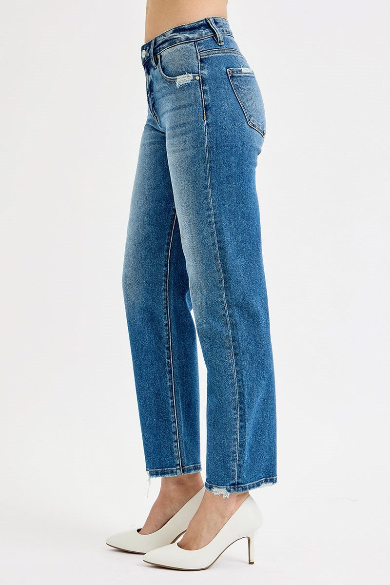 Kady UMMY CONTROL HIGH RISE ANKLE SLIM BARREL JEANS