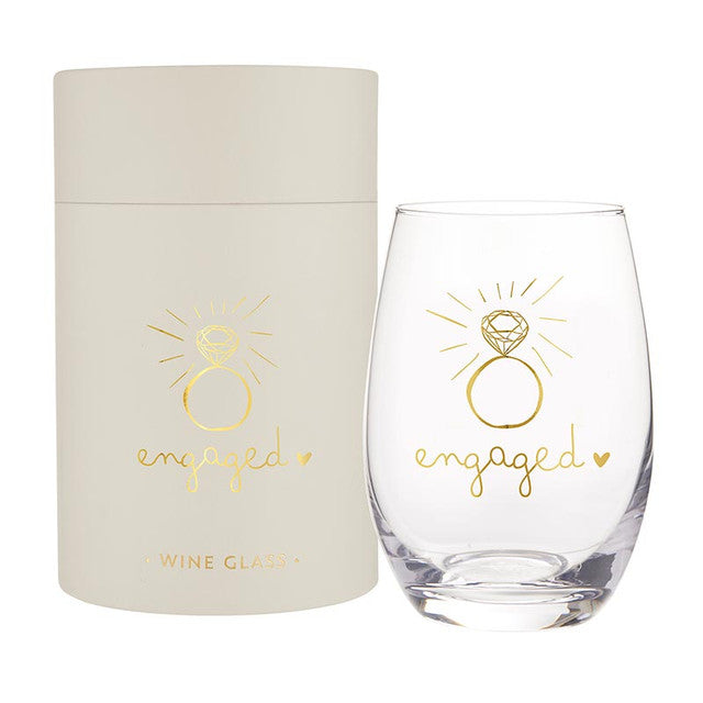 Stemless Wine Glass - Engaged