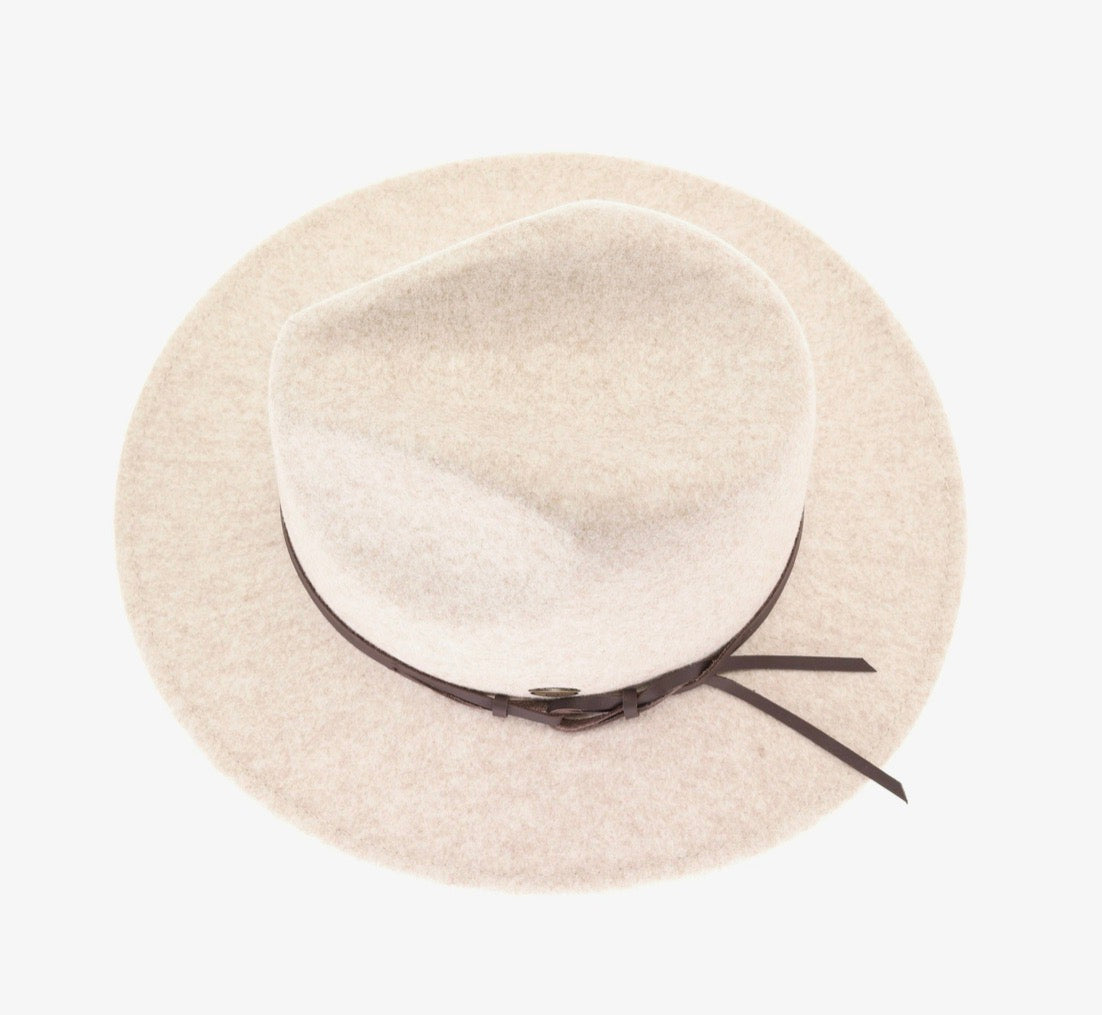 Hitch Knot Trim Vegan Fabric C.C Panama Hat-Heather Oat