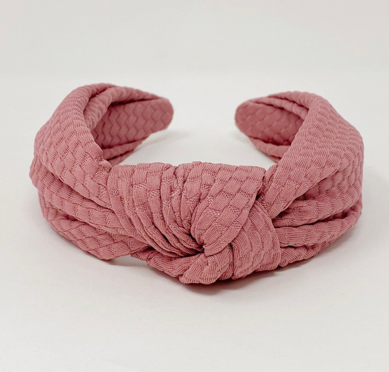 Embossed Charm Headband-Cream or Pink