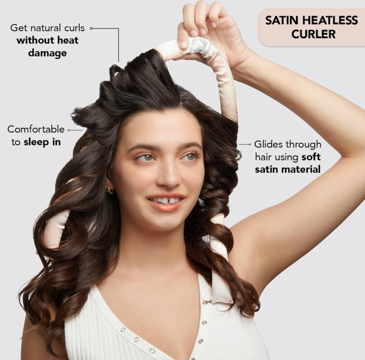 Satin Heatless Curling Set - Sunset Tie Dye