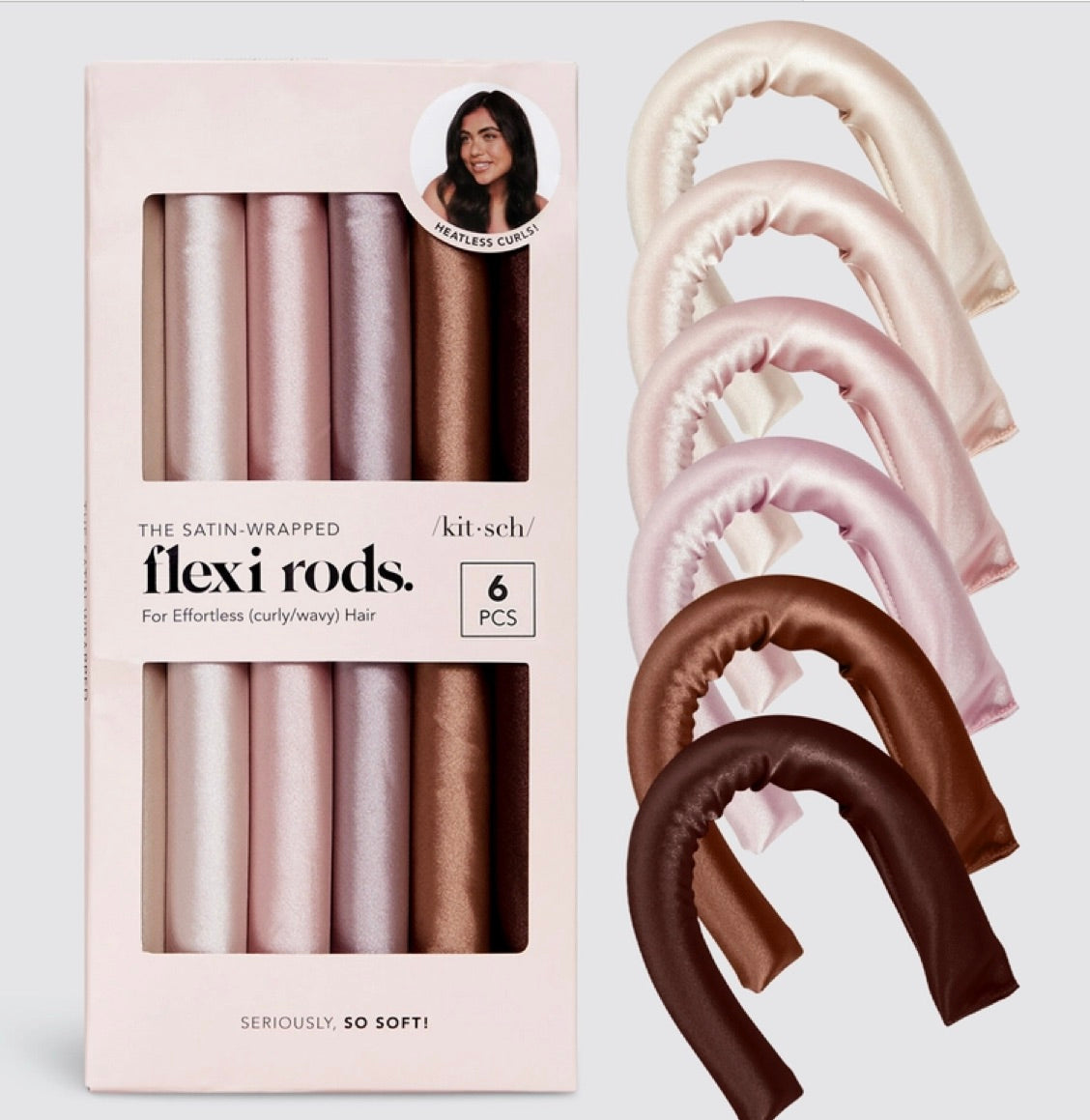 Satin Wrapped Flexi Rods - 6pc Set
