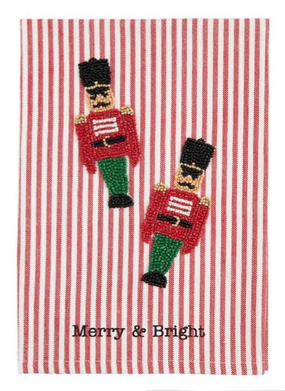 Mud Pie-NUTCRACKER XMAS BEAD TOWEL