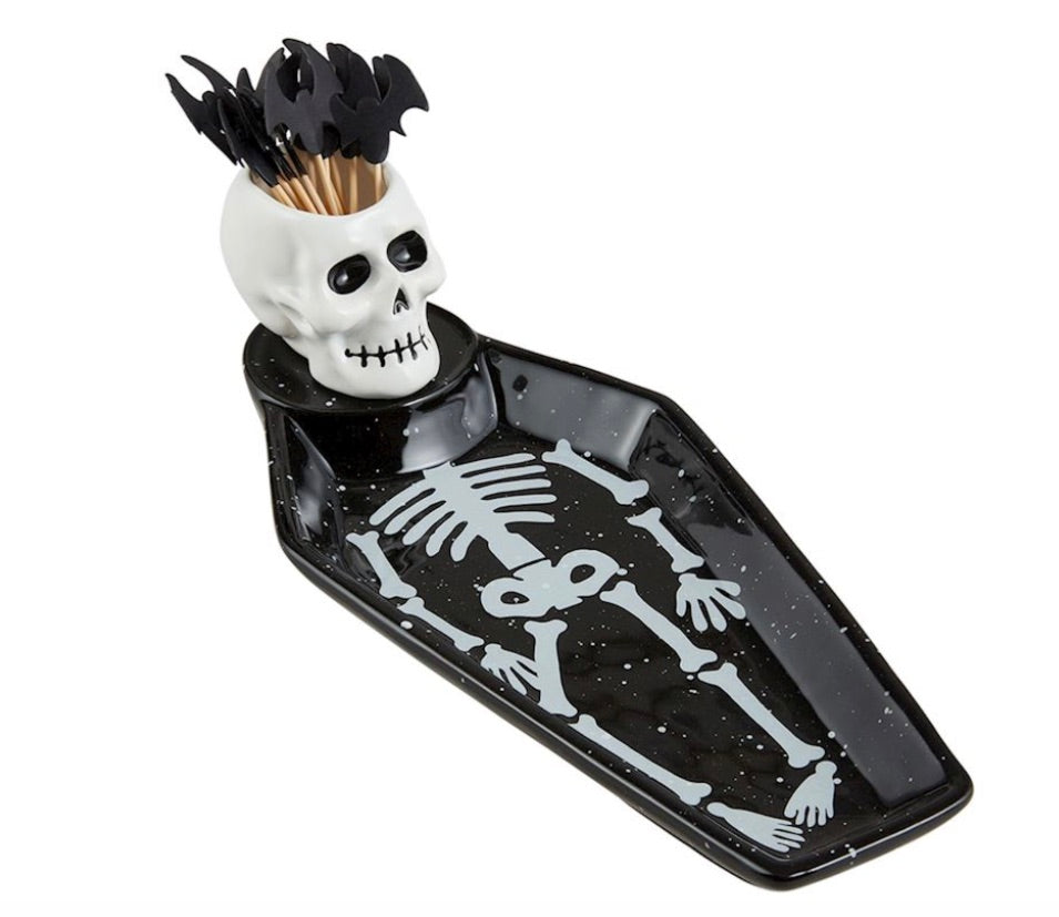 Mud Pie-SKELETON HALLOWEEN TRAY TPICKS