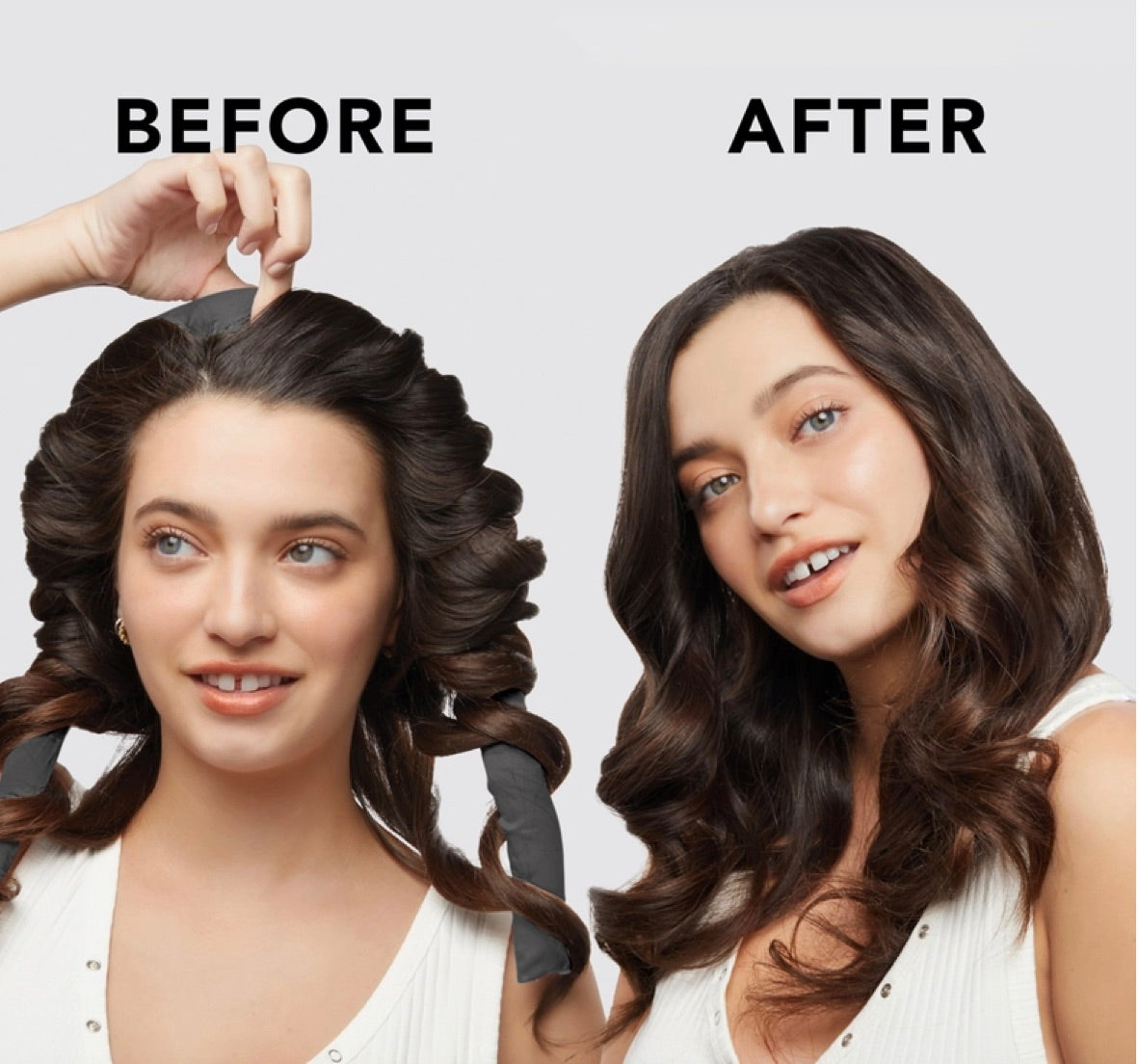 Satin Heatless Curling Set - Charcoal