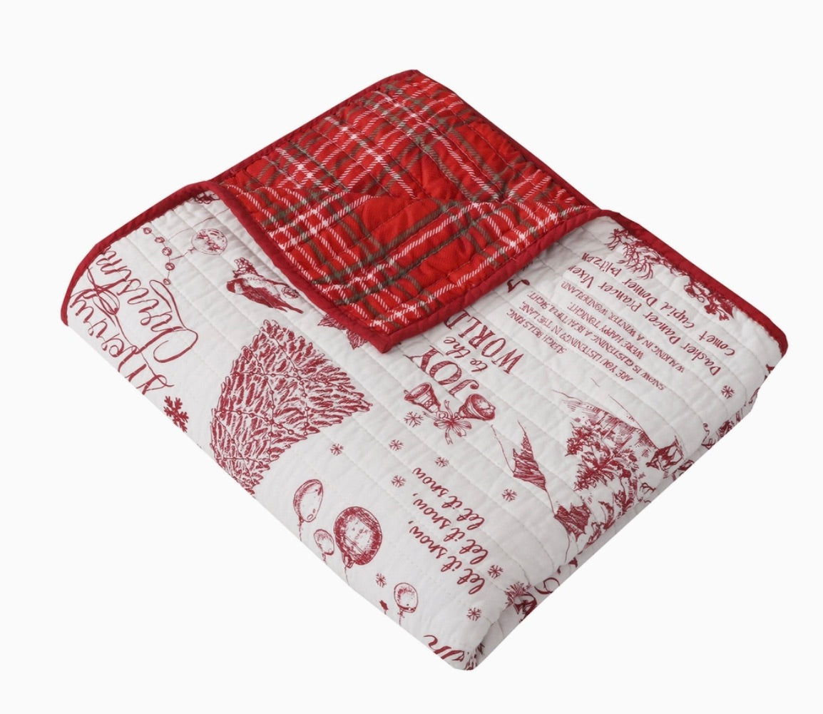 Yuletide Quilted Throw
