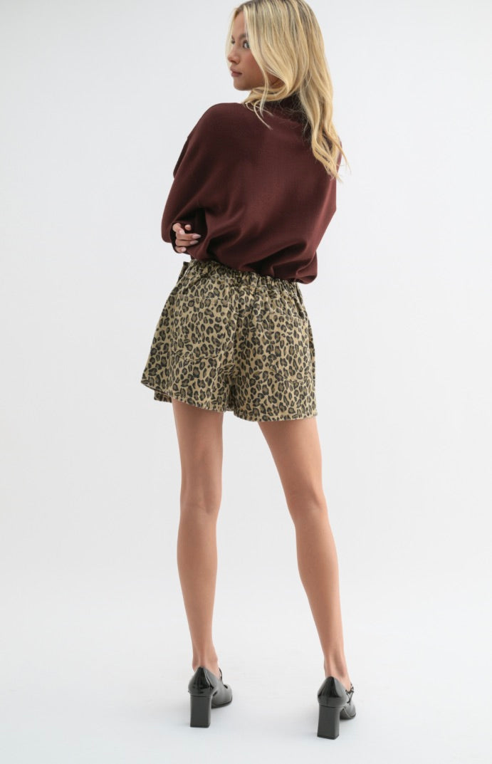 Sasha Leopard Mini Skort