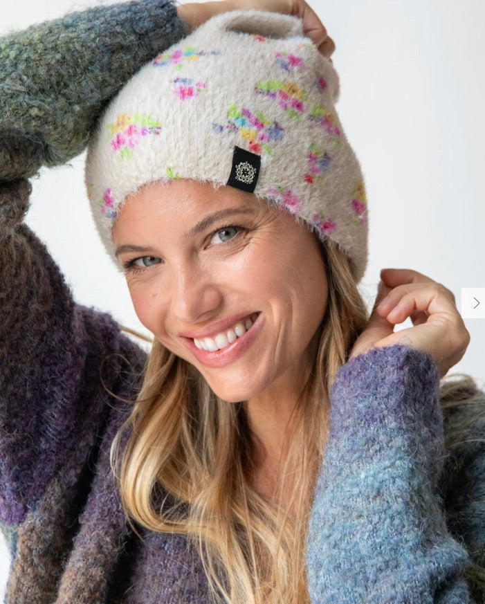 Cashmere-like Beanie Dtsy Blms Hny