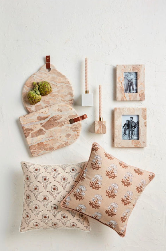 Round Tan Marble Board