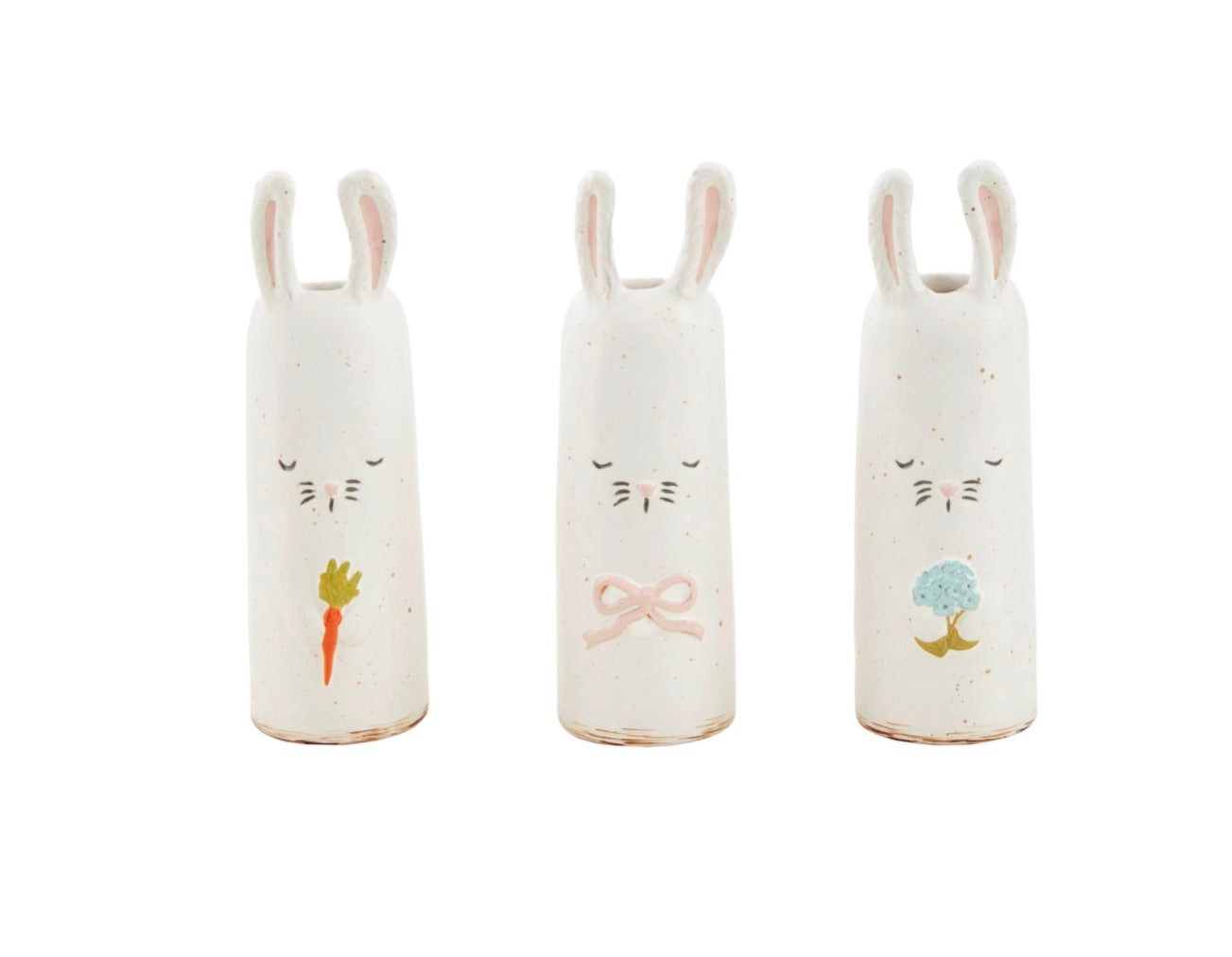 Pink Bow Bunny Bud Vase
