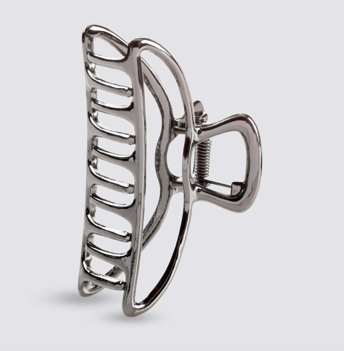 Open Shape Claw Clip - Hematite