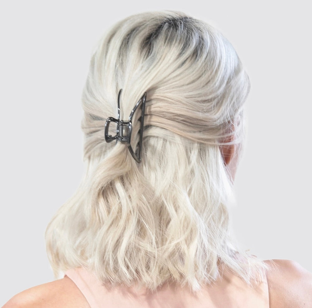 Open Shape Claw Clip - Hematite
