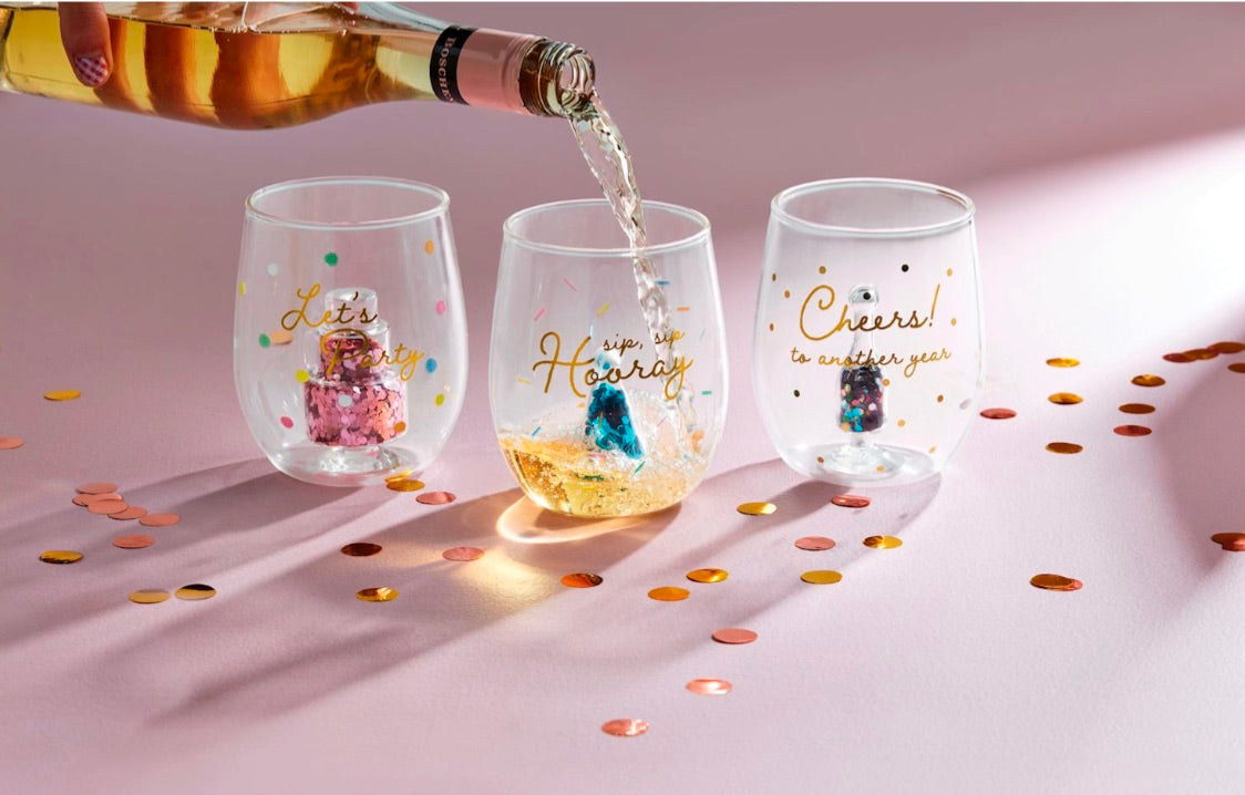 CHEERS ICON BIRTHDAY GLASS