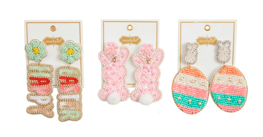 EASTER BEADED EARRINGS-GR
