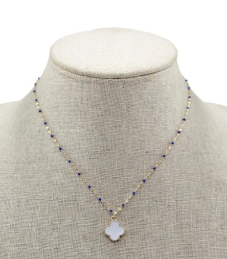 Beat Blue White Necklace