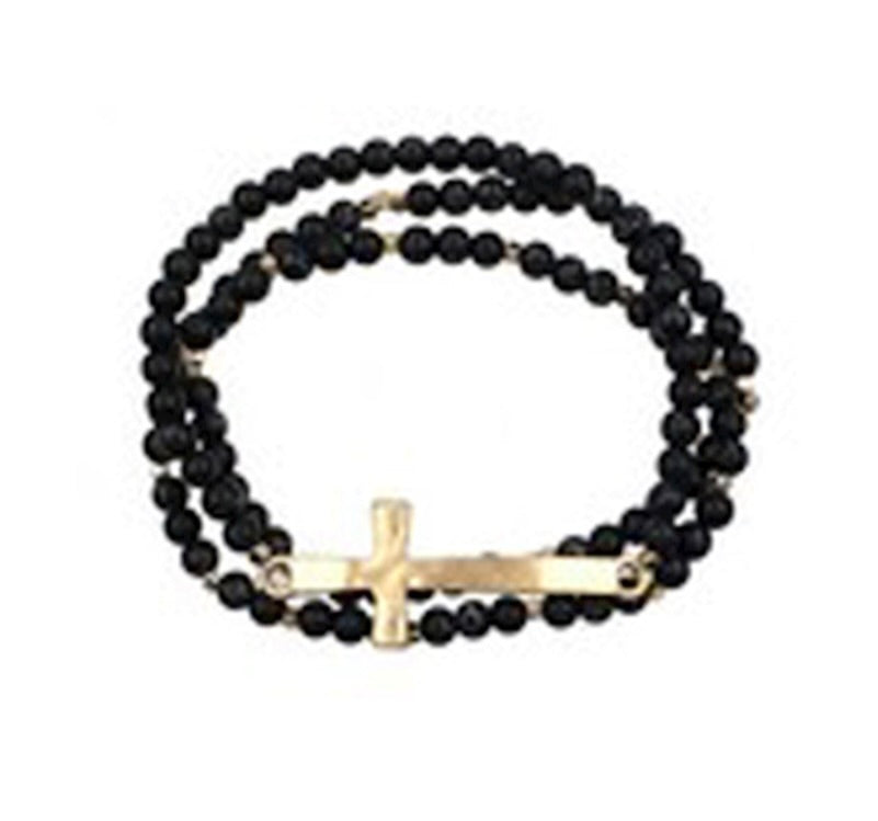 King Gold Black Jet Bracelets
