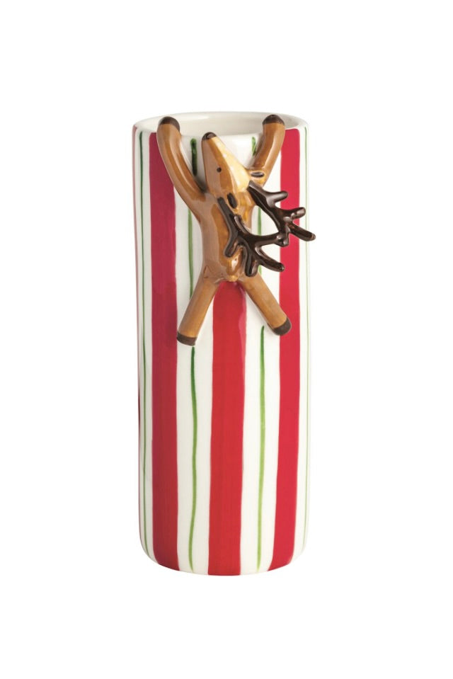 REINDEER HANGING SANTA STEM VASE