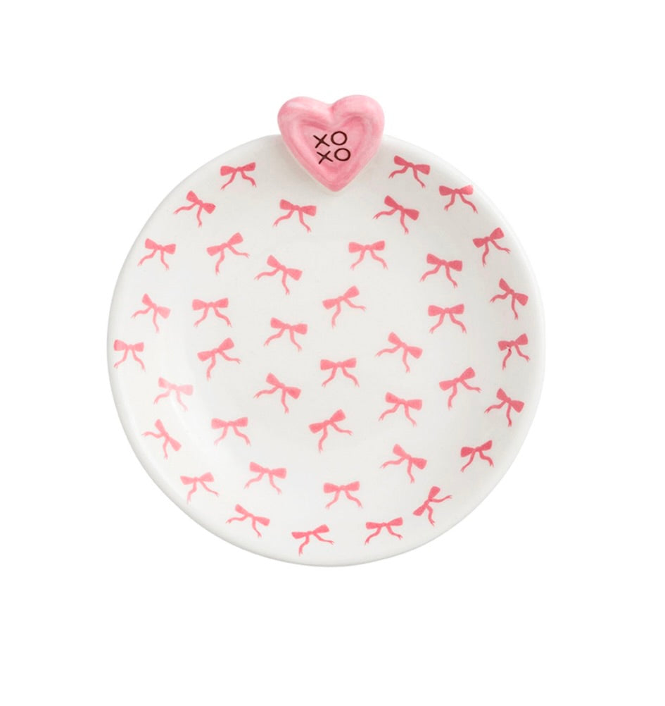 PINK HEART TIDBIT DISH