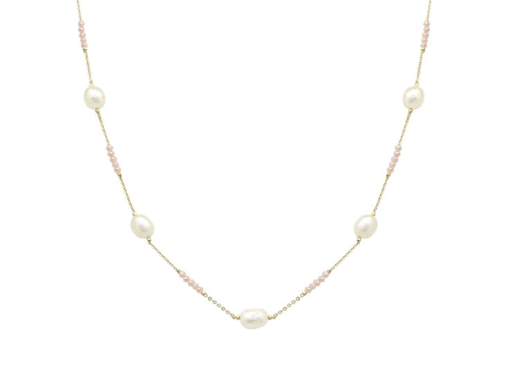 Damon Pink Pearl Necklace