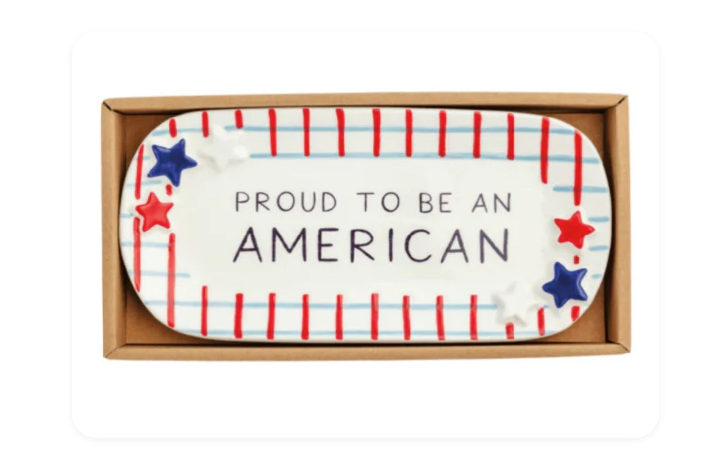 PLAID AMERICAN SENTIMENT TRAY