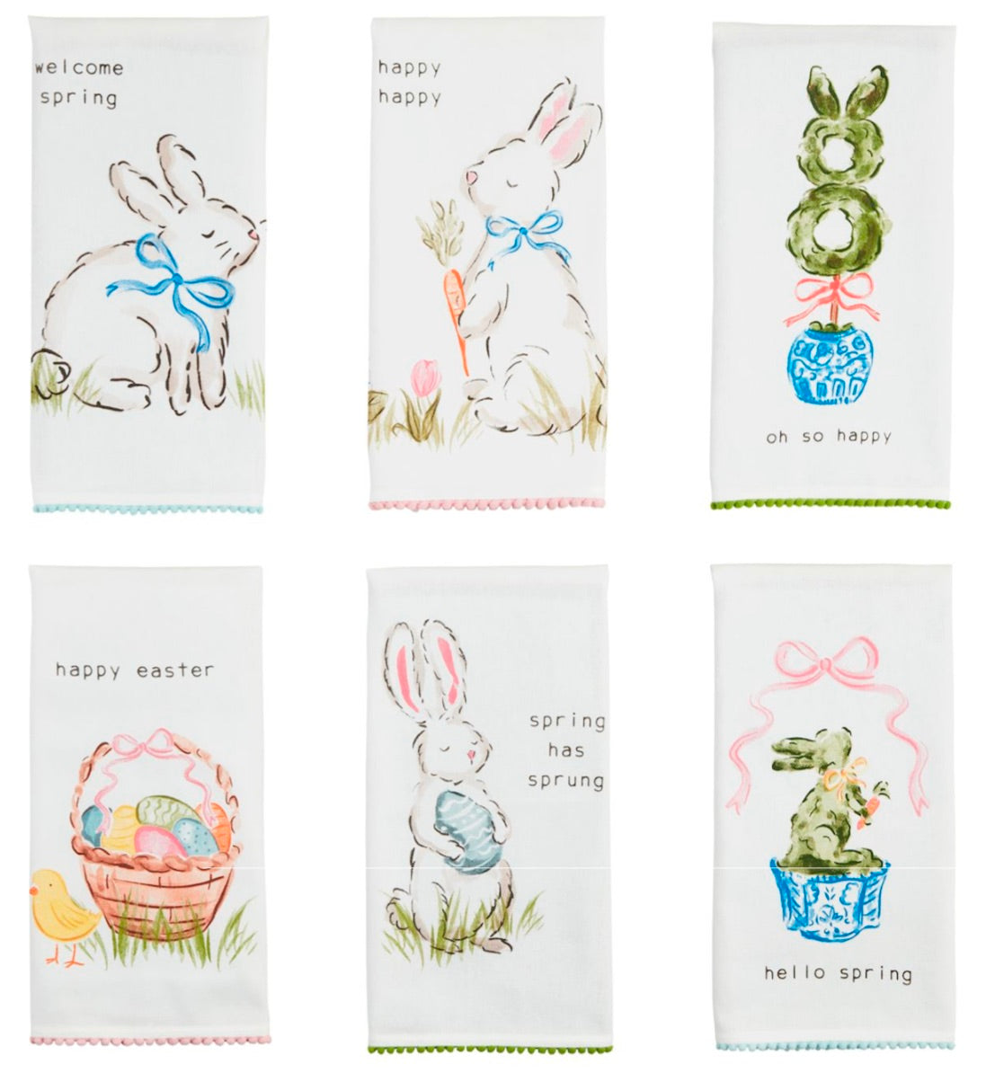 HAPPY EASTER BASKET TEA TOWEL