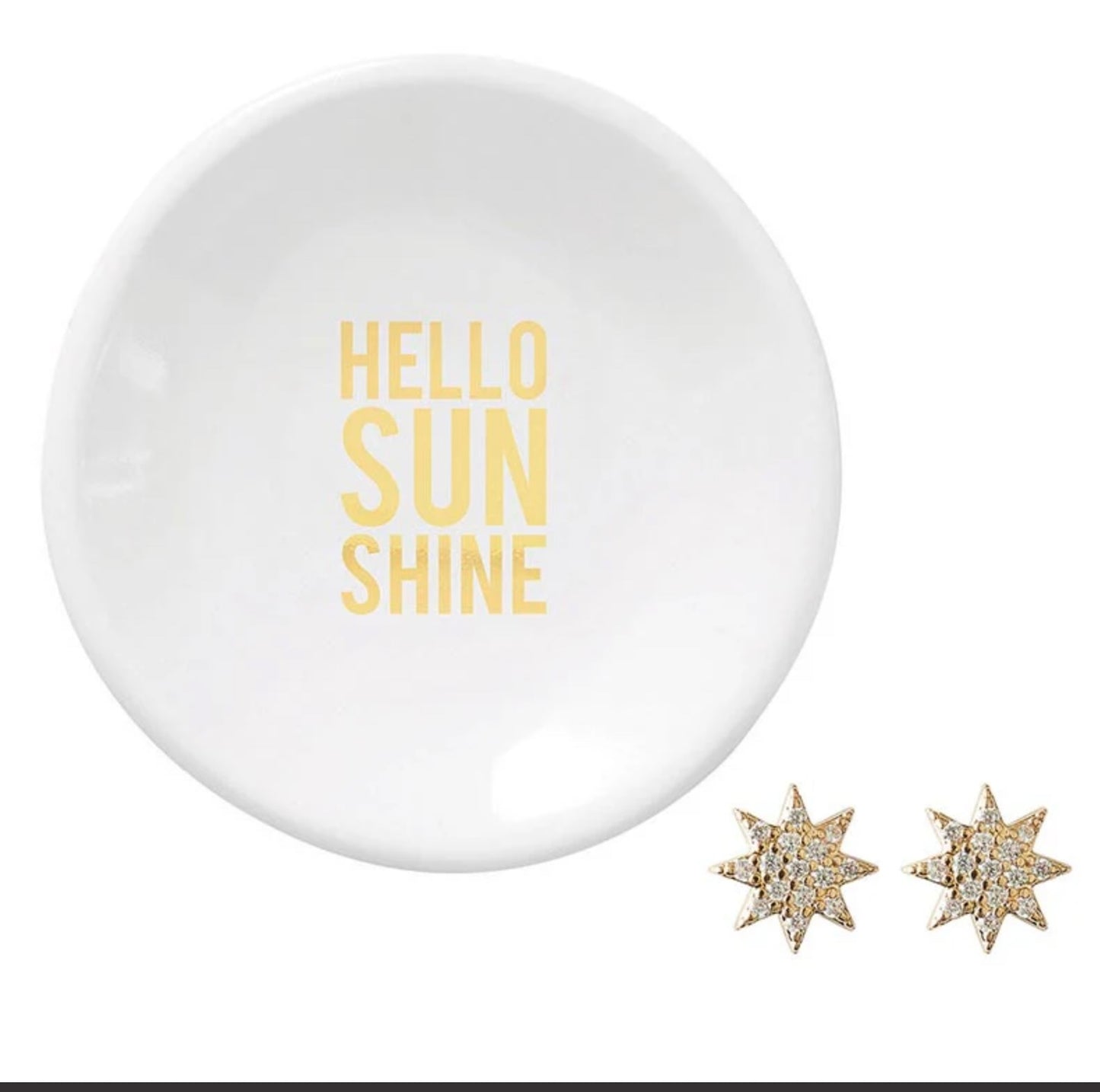 Earrings and Tray-Hello Sunshine