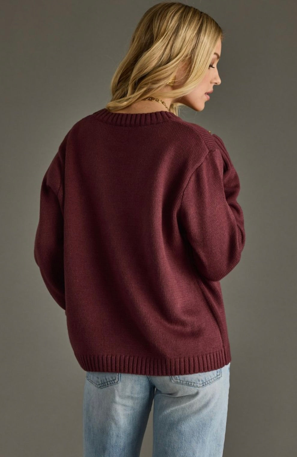 Wine Weather Sweater-Purple