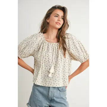 Sidney Floral Puff Sleeve Top