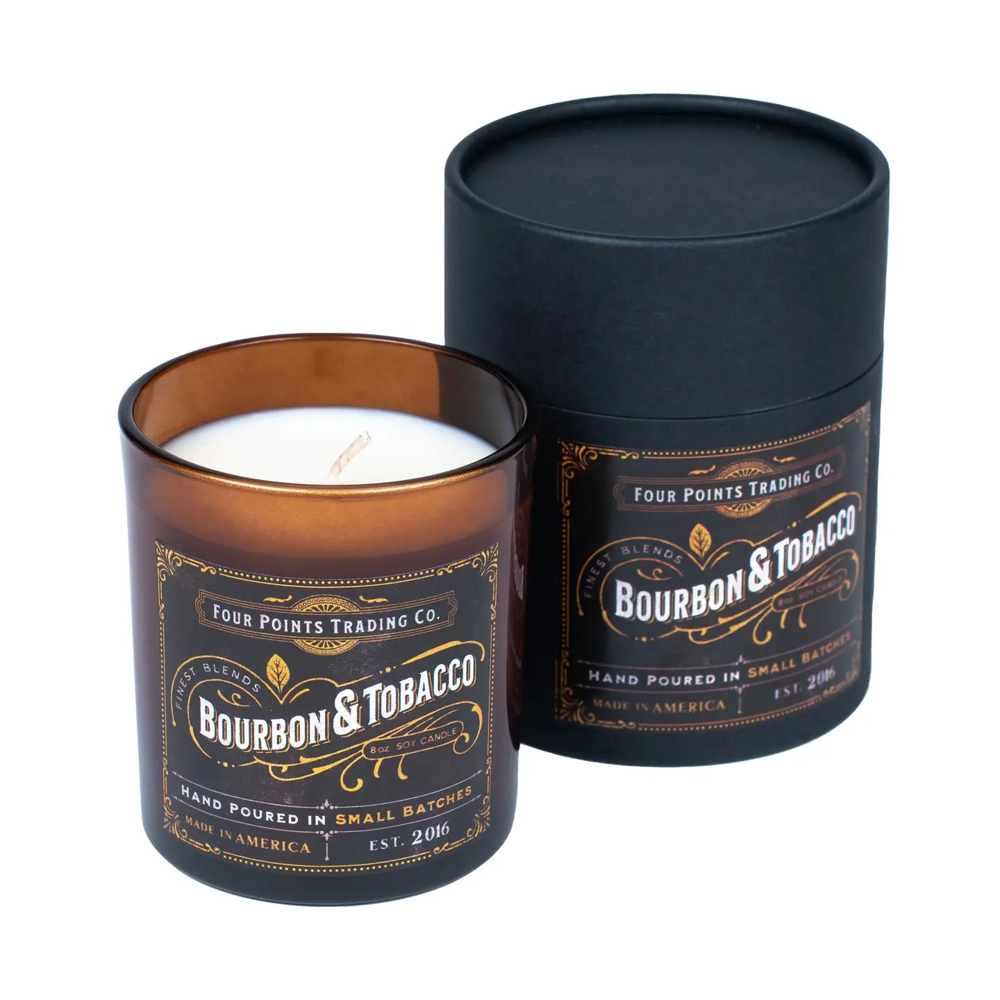 Bourbon & Tobacco 8 oz Soy Candle