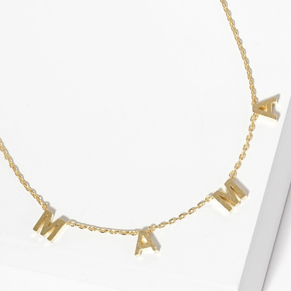 Gold-Dipped Mama Station Necklace