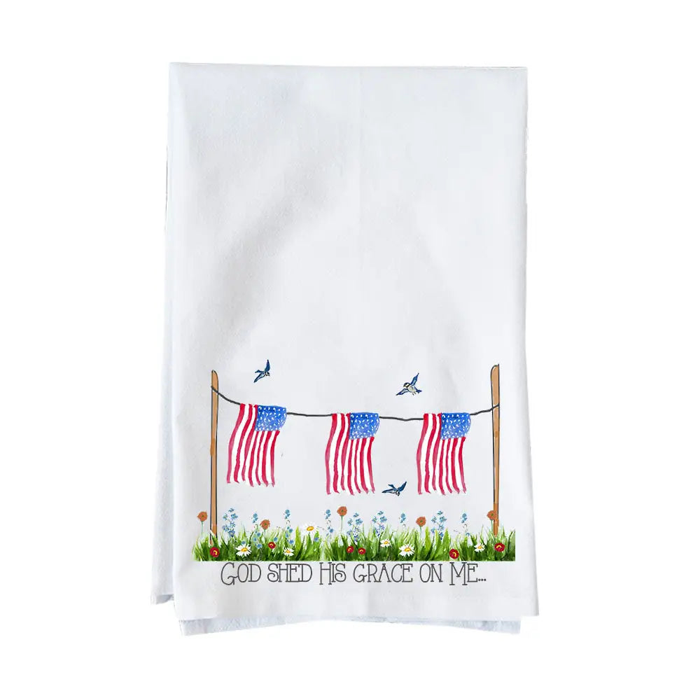 God Shed His Grace On Me Kitchen Towel